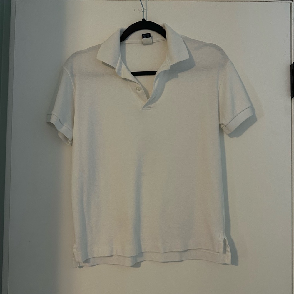 Lands' End White Polo Shirt